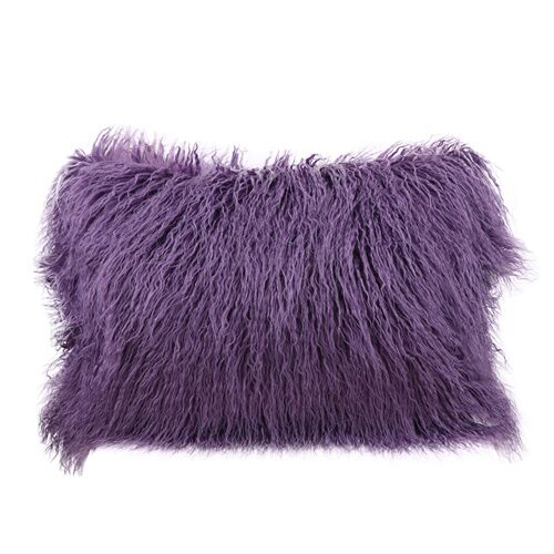 mongolian faux fur lumbar pillow