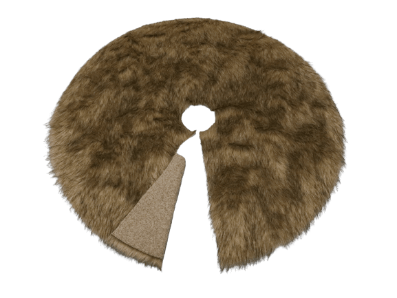 brown fur tree skirt