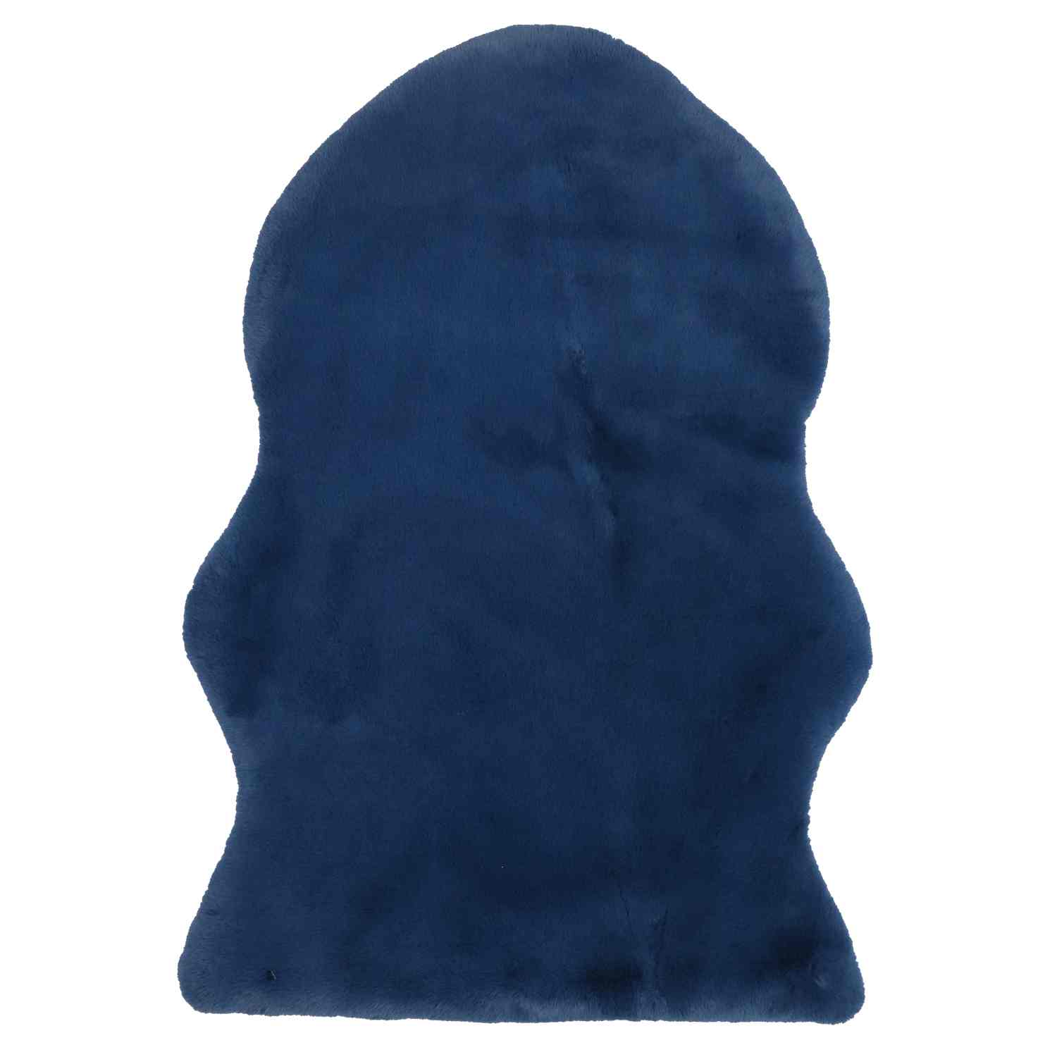 90x 60 classic blue faux rabbit fur rug